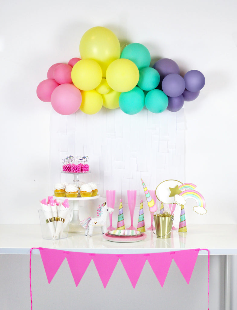 Pastel Party Streamer Backdrop, Online Party Supplies + Decorations