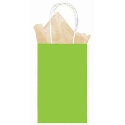 Lime Green Gift Bag Isolated Stock Photo - Download Image Now - Tissue Paper,  Bag, Gift Bag - iStock