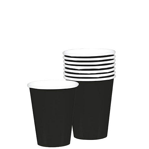Jet Black 12oz Plastic Cups | 50ct