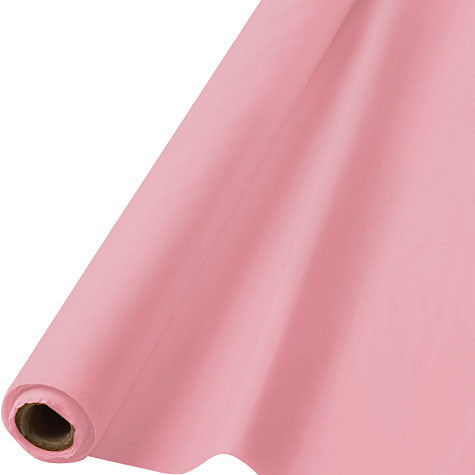 Amscan Boxed Plastic Table Roll, New Pink, 54” x 126’