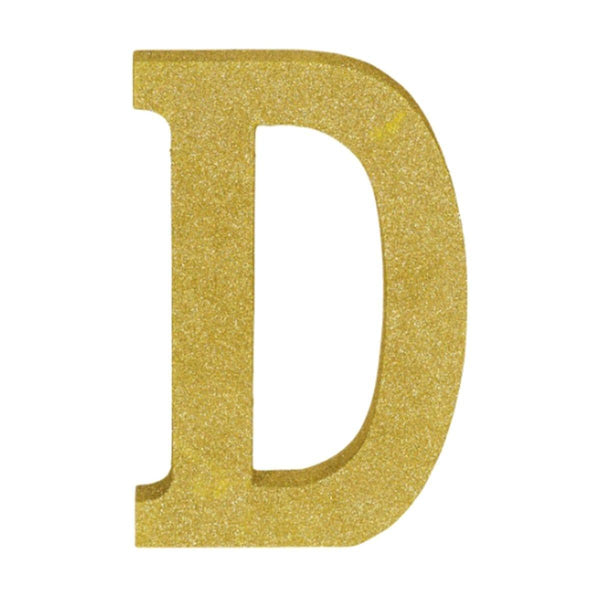 Glitter Gold Decorating Letter D | 1 ct – Zurchers