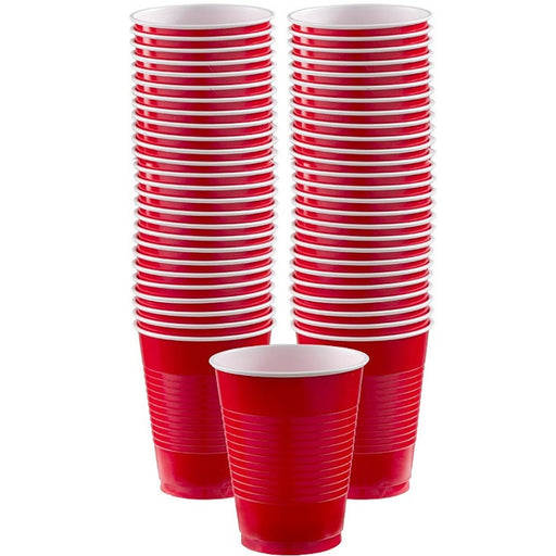 Amscan Apple Plastic Cups 18 Oz Red Pack Of 50 - Office Depot