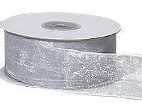 Silver Sheer Ribbon w/ Satin Edge