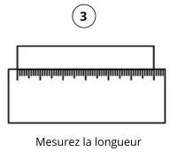 etape trois mesurer tour doigt bague