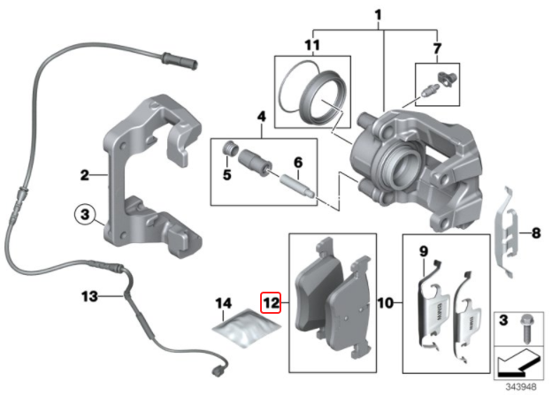 BMW (F20 F22 F23 F30 F31 F32 F34 F36) / フロント ブレーキパッド