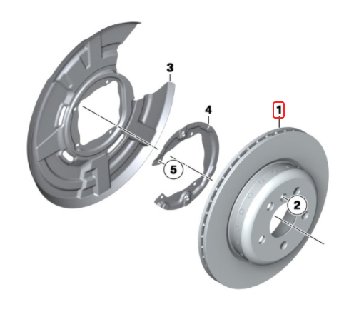 BMW (F07 F10 F11 F06 F12 F13 F01 F02 F04 ) / リア ディスク