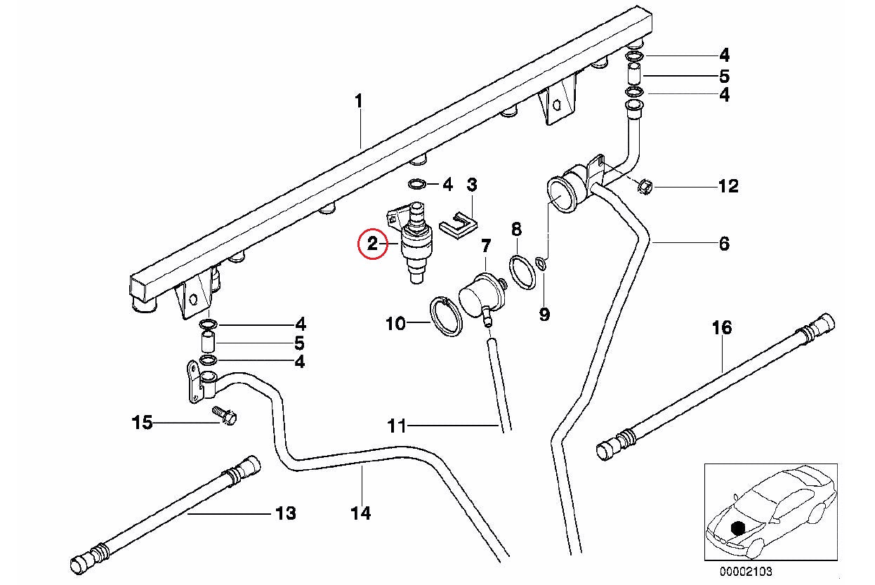 BMW (E46 M3) / フューエル リターン ライン / 16122229411 / BMW純正