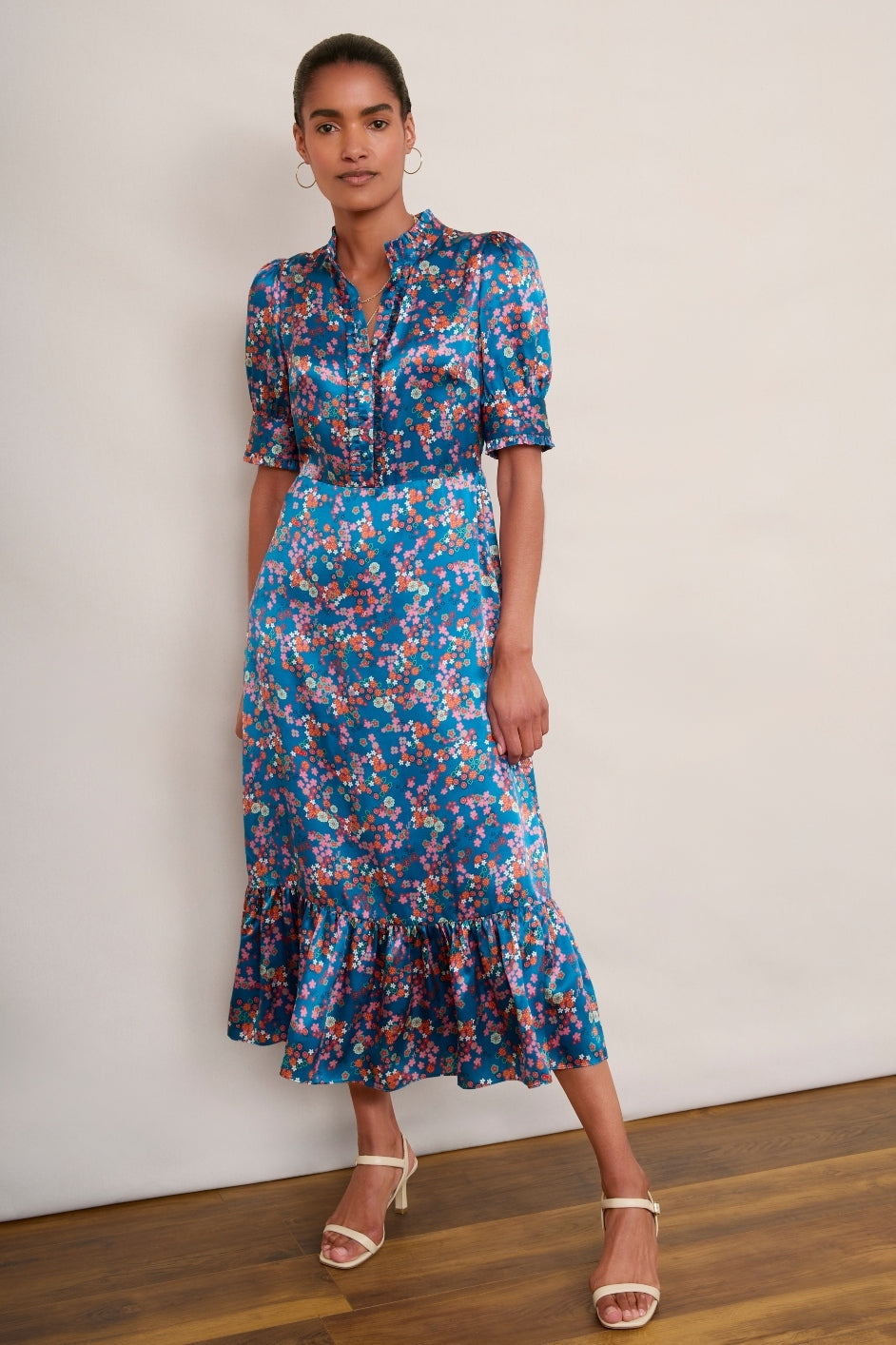 Fabienne Dress - Pink/Blue Floral