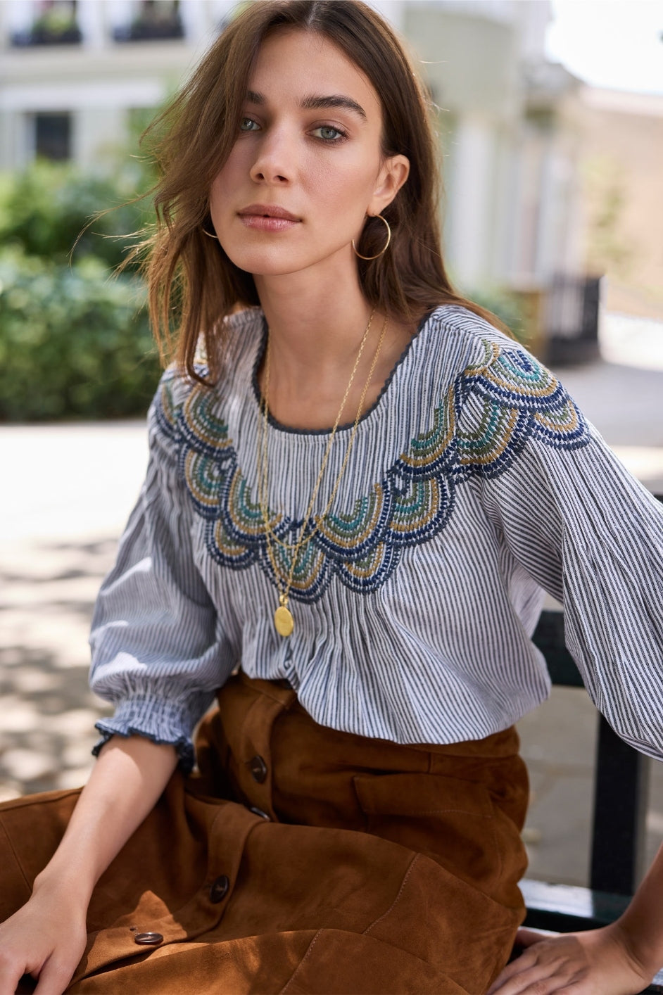 Violette Embroidered Blouse - Multi