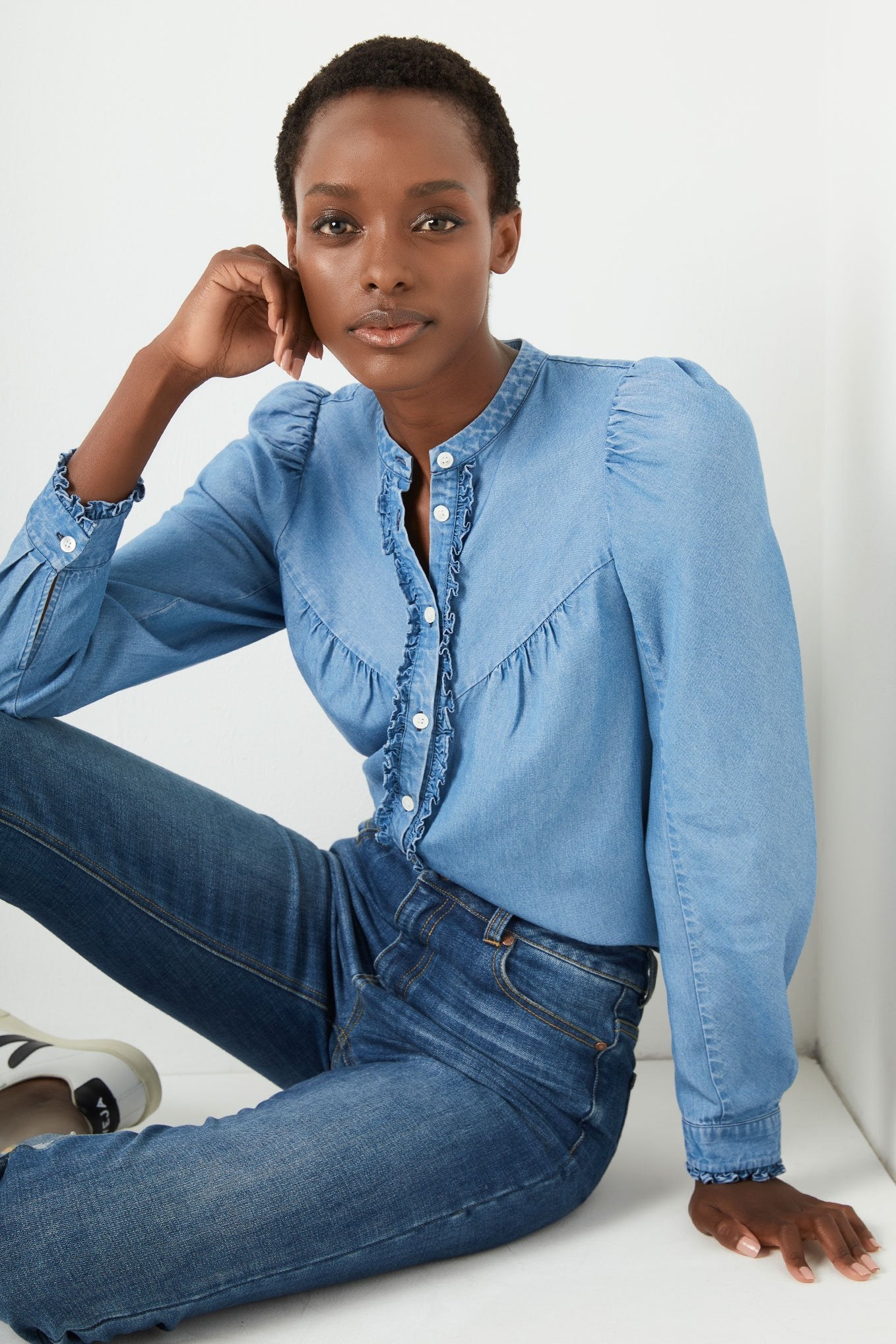 Freida Blouse - Chambray