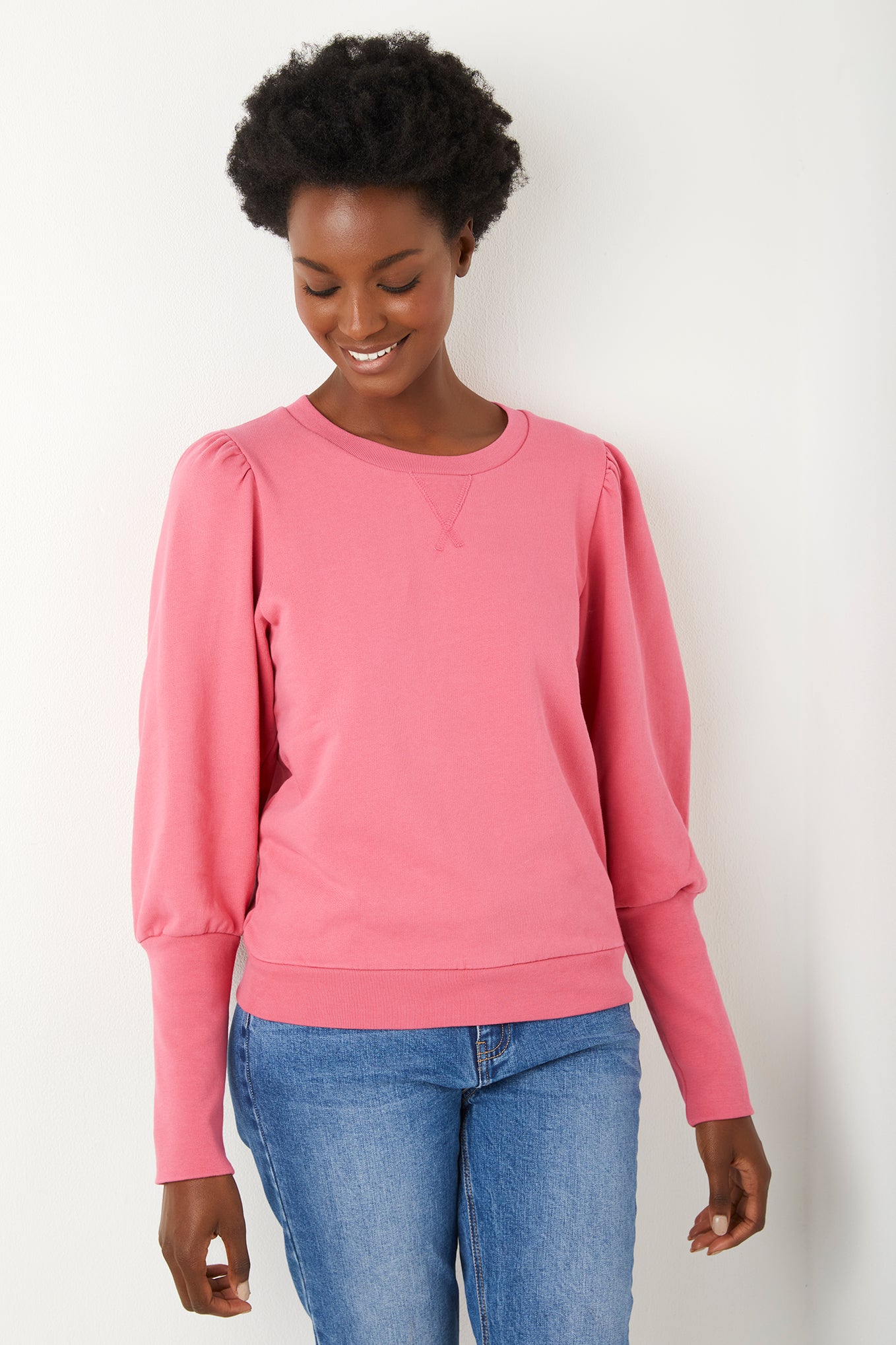 Adele Plain Sweatshirt - Dark Rose