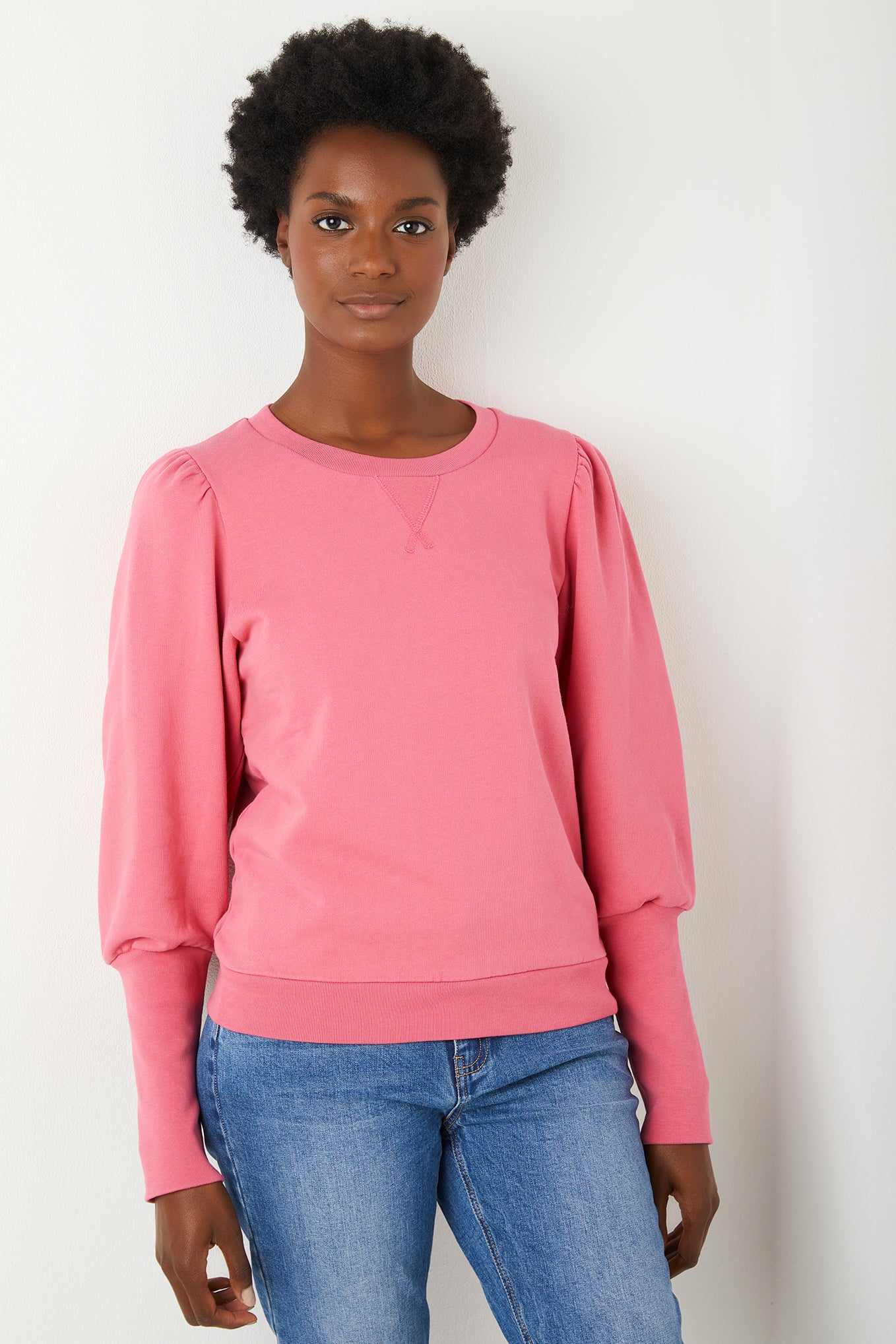 Adele Plain Sweatshirt - Dark Rose