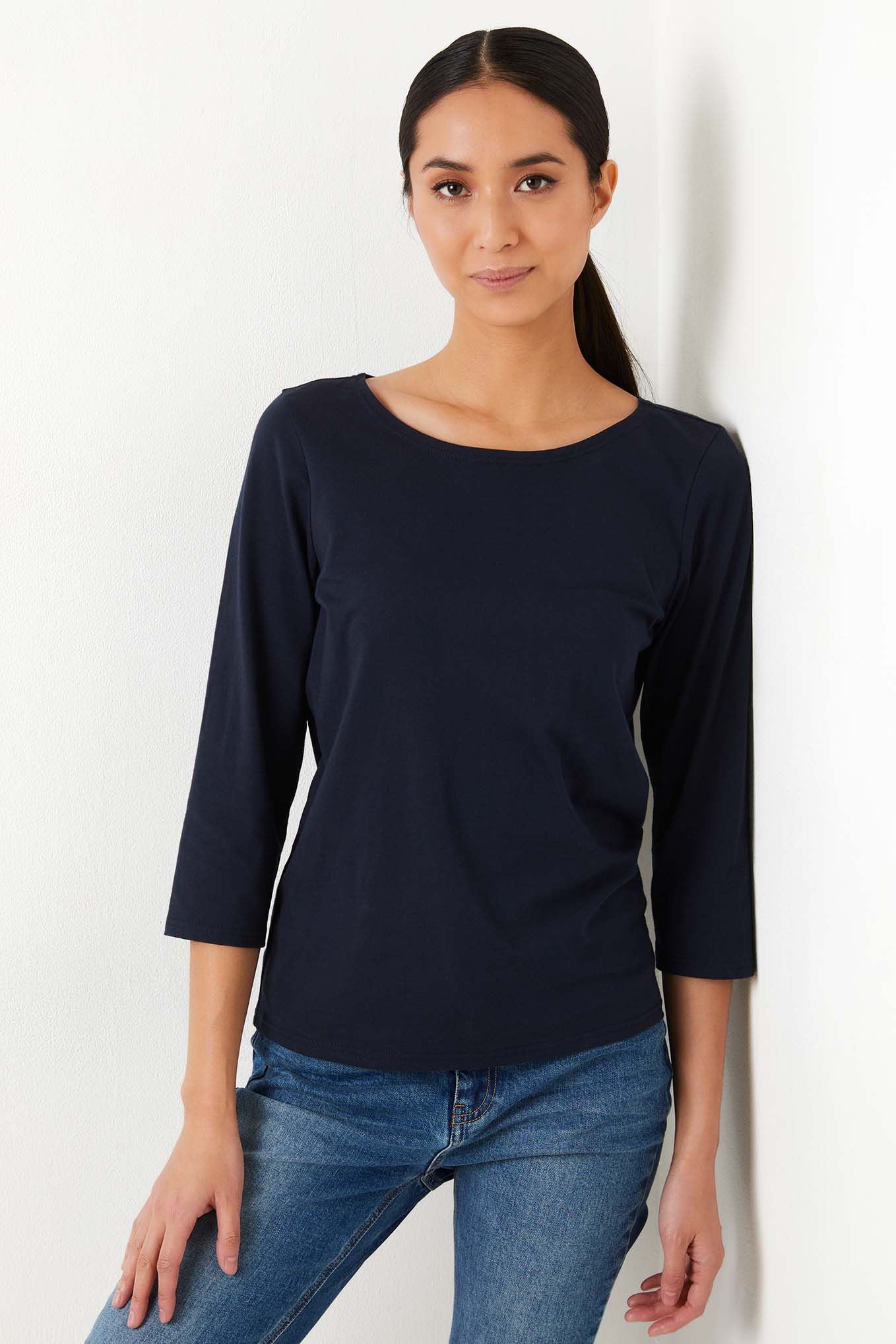 Alexa Plain Tee - Navy