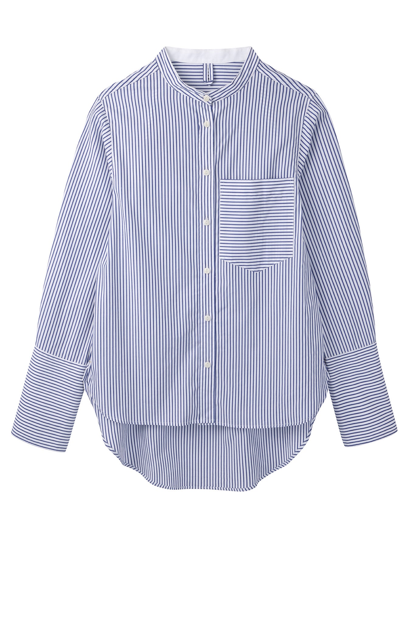 Barbara Stripe Boyfriend Shirt - Blue/White — WYSE London