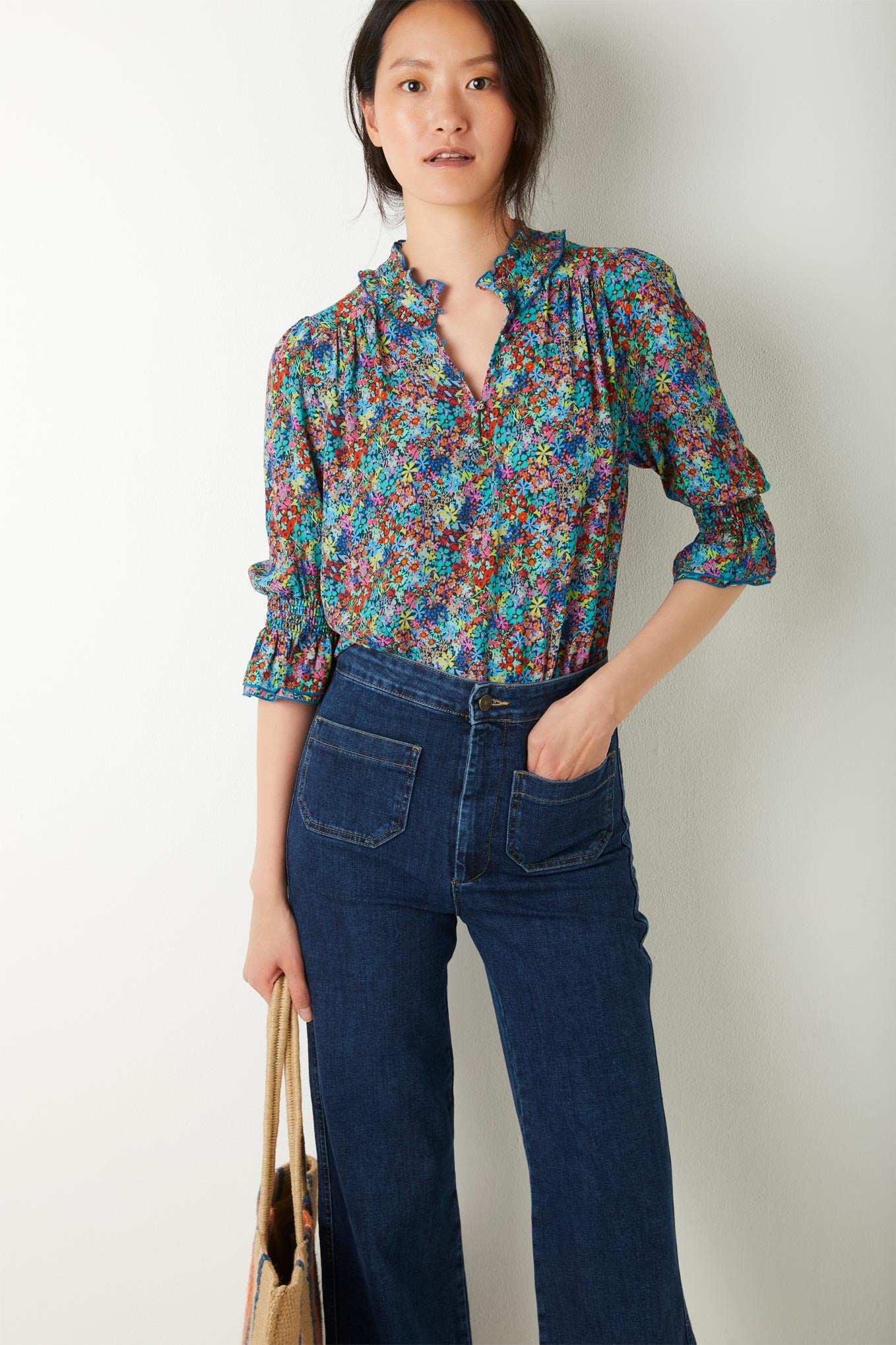 Celine Ditsy Floral Blouse - Multi