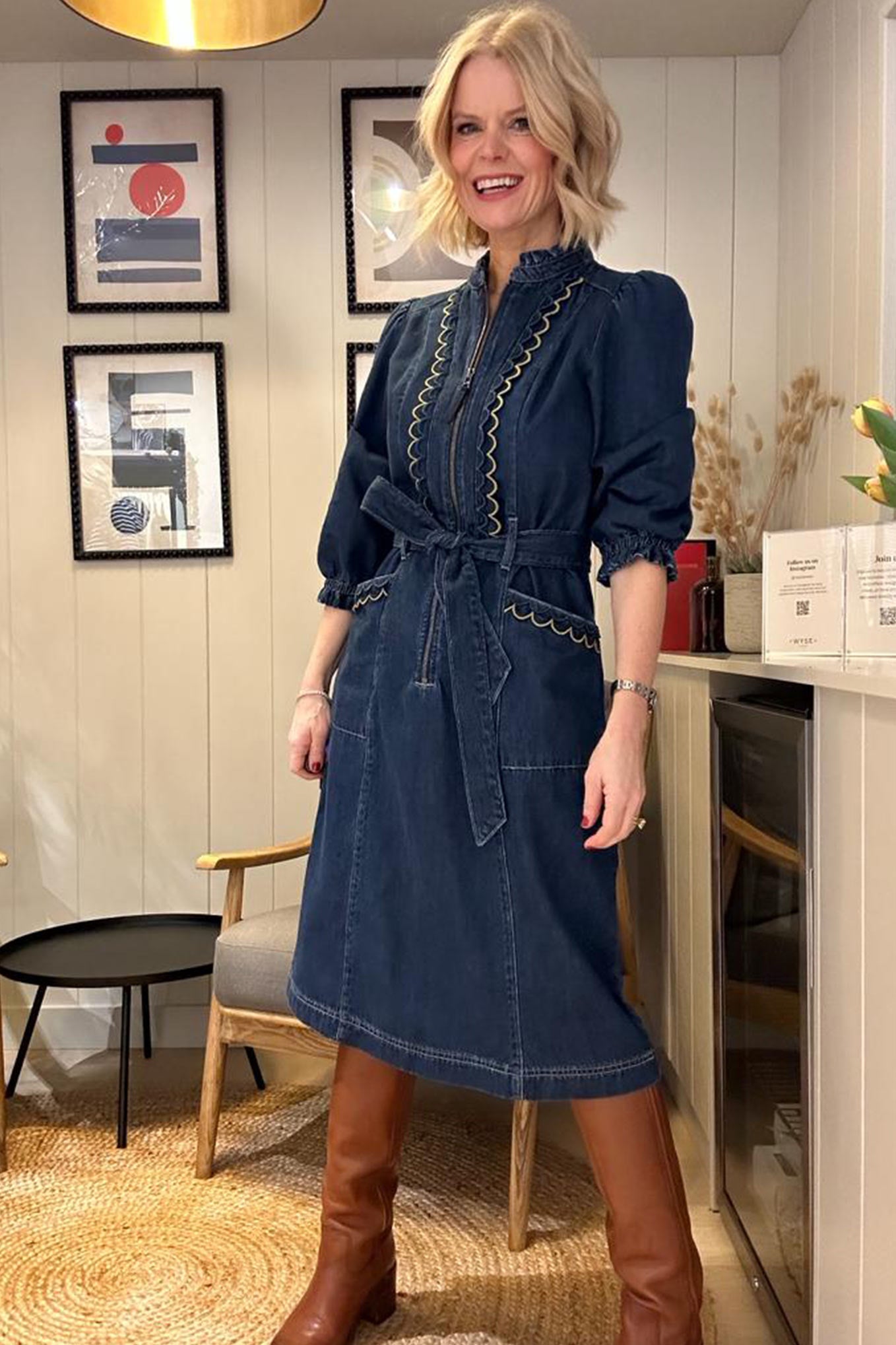 Charlotte Denim Dress - Rinse