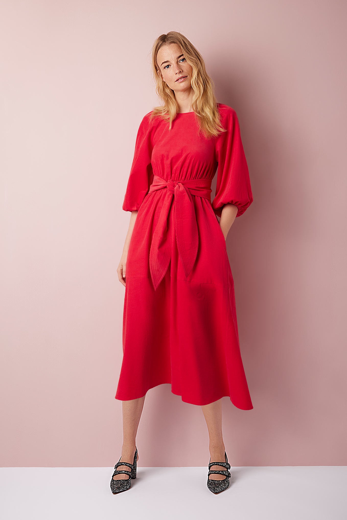 DB x Wyse Cord Dress - Red