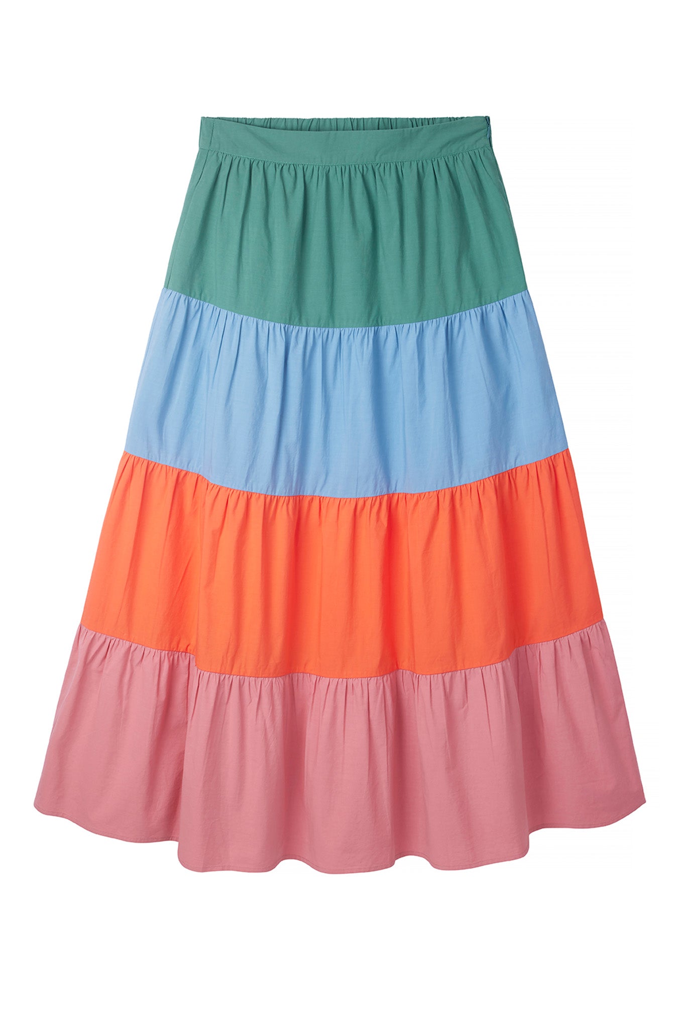 Josephine Multi-Coloured Tiered Skirt - Multi — WYSE London