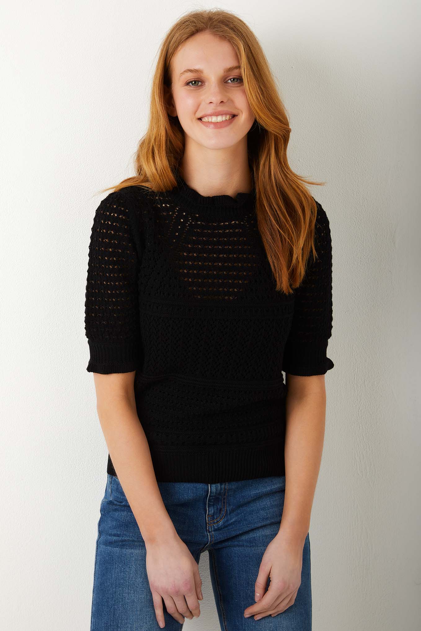 Lucia Stitch Jumper - Noir