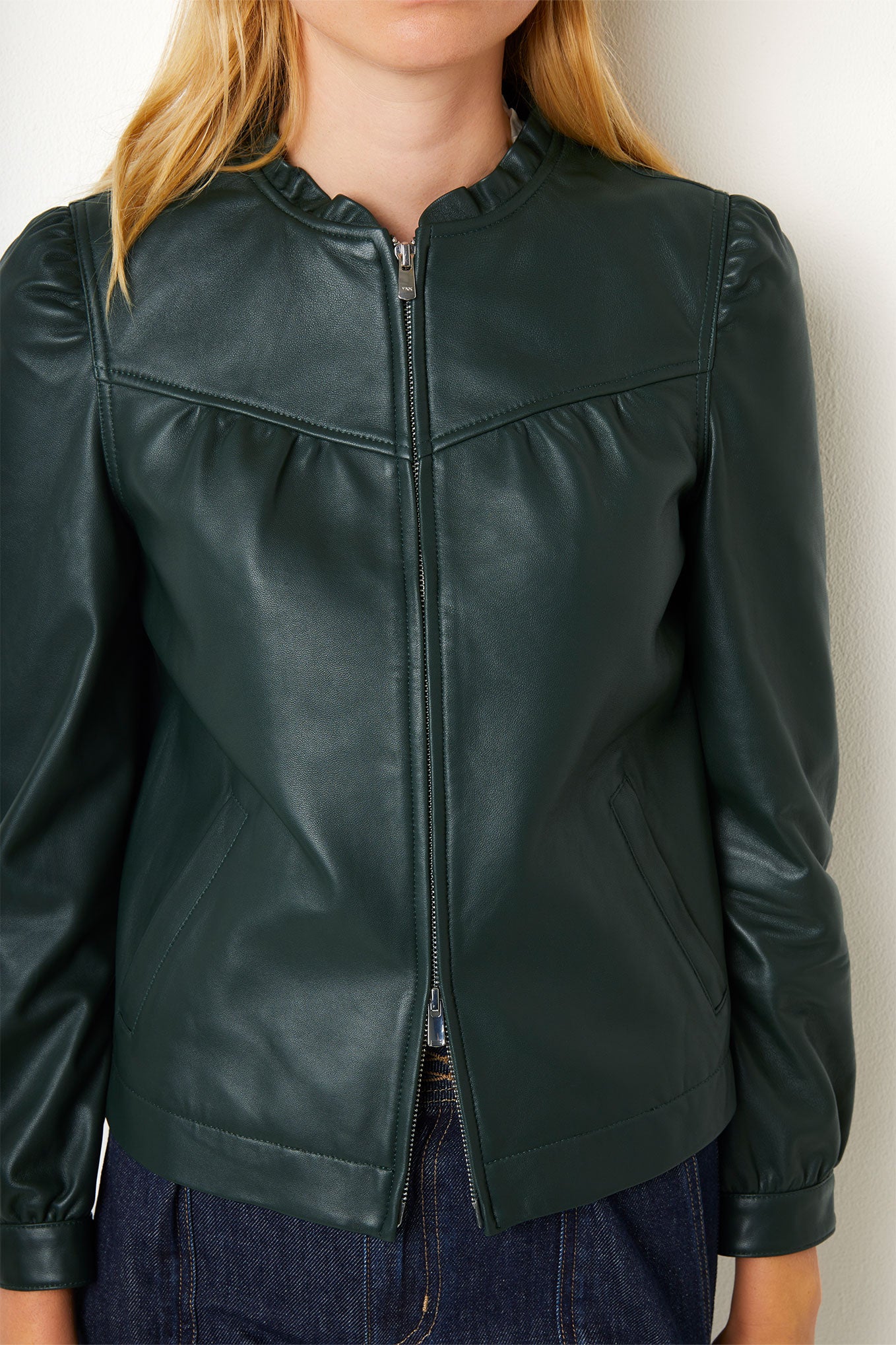 Lyra Leather Jacket - Green