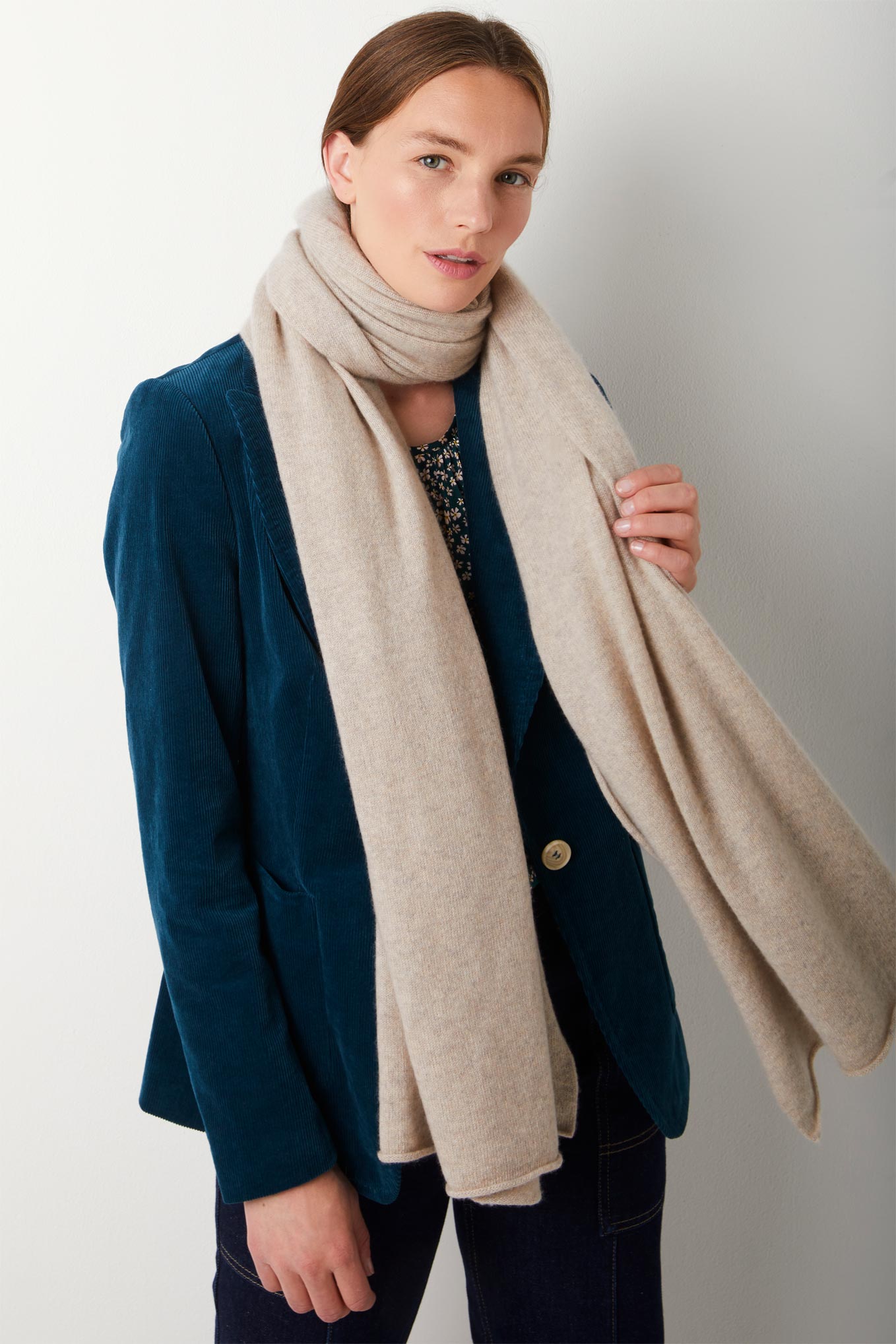 Mathilde Cashmere Scarf - Oat