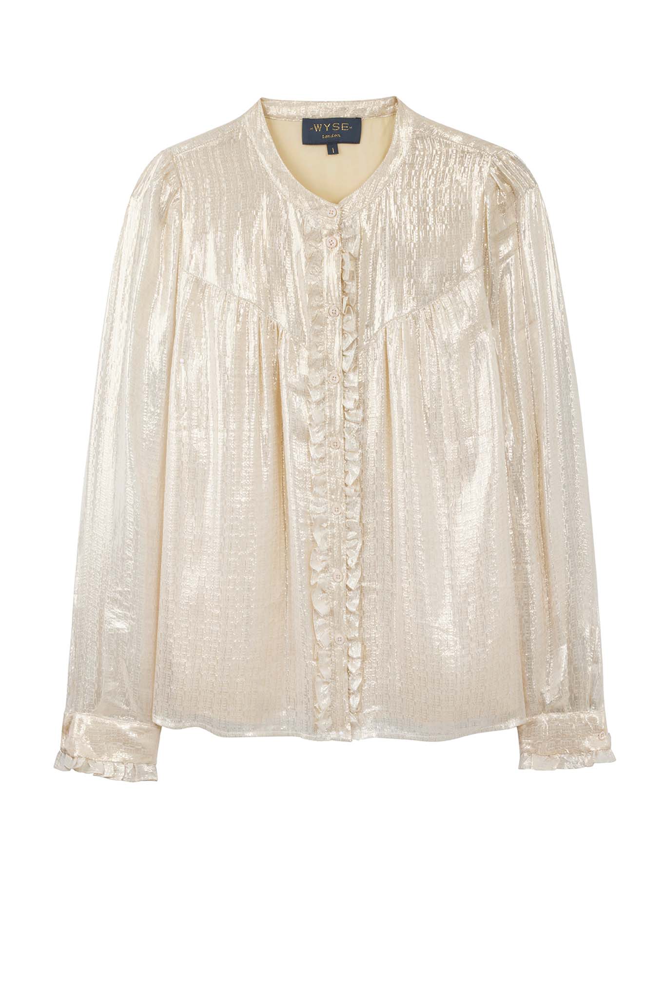 Paris Freida Lame Shirt - Gold — WYSE London