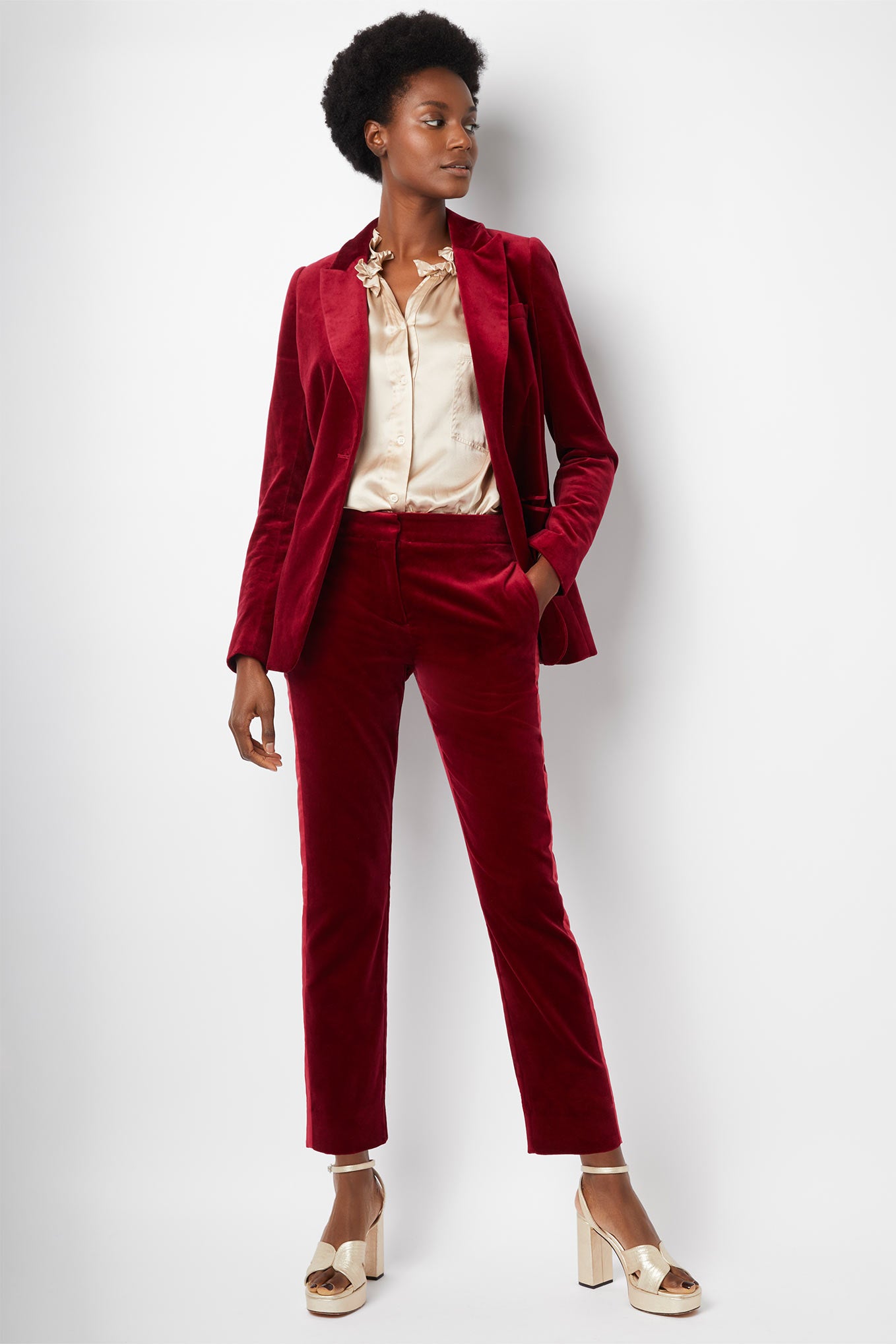 wine colored pants for ladies