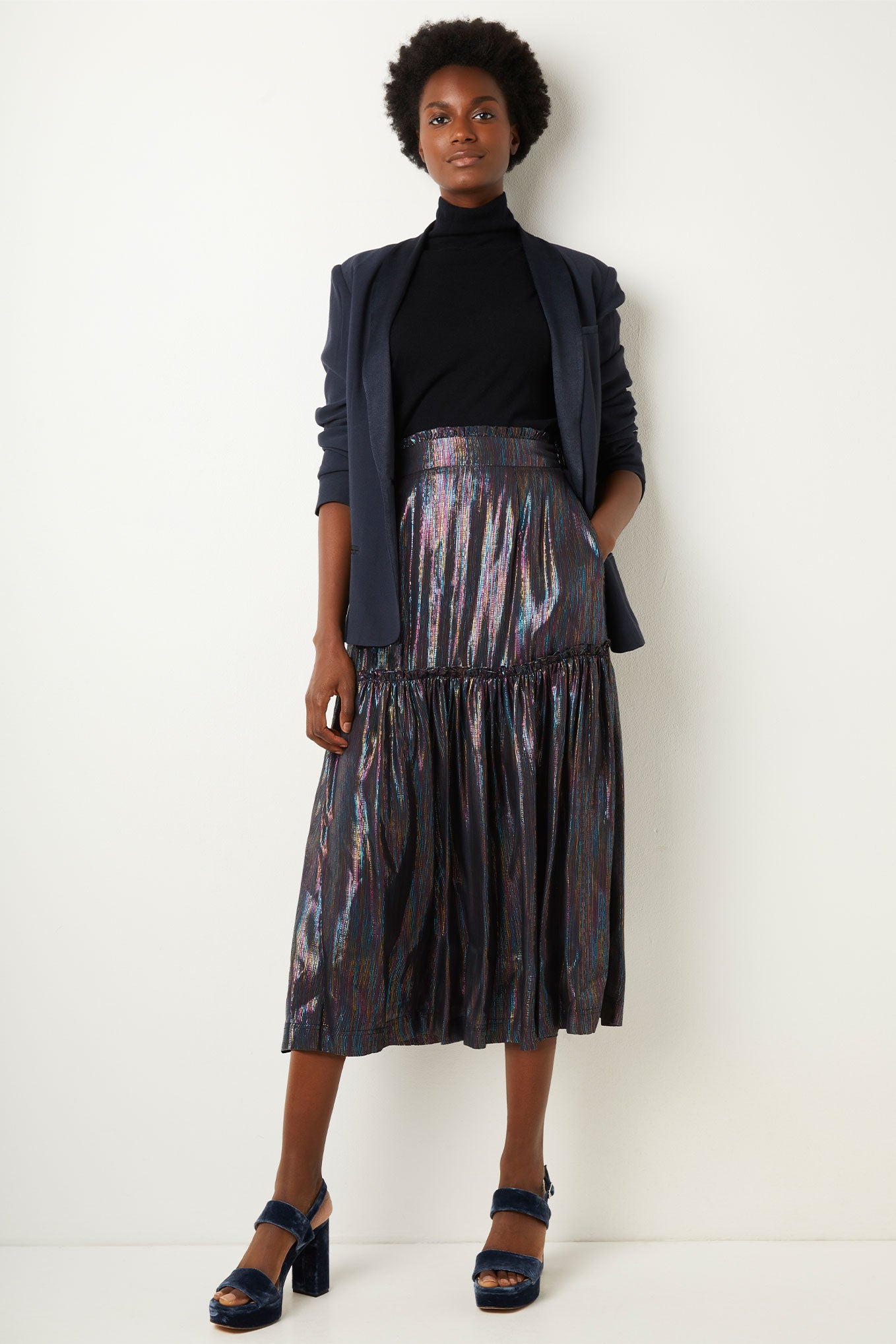 Saskia Lame Skirt - Disco