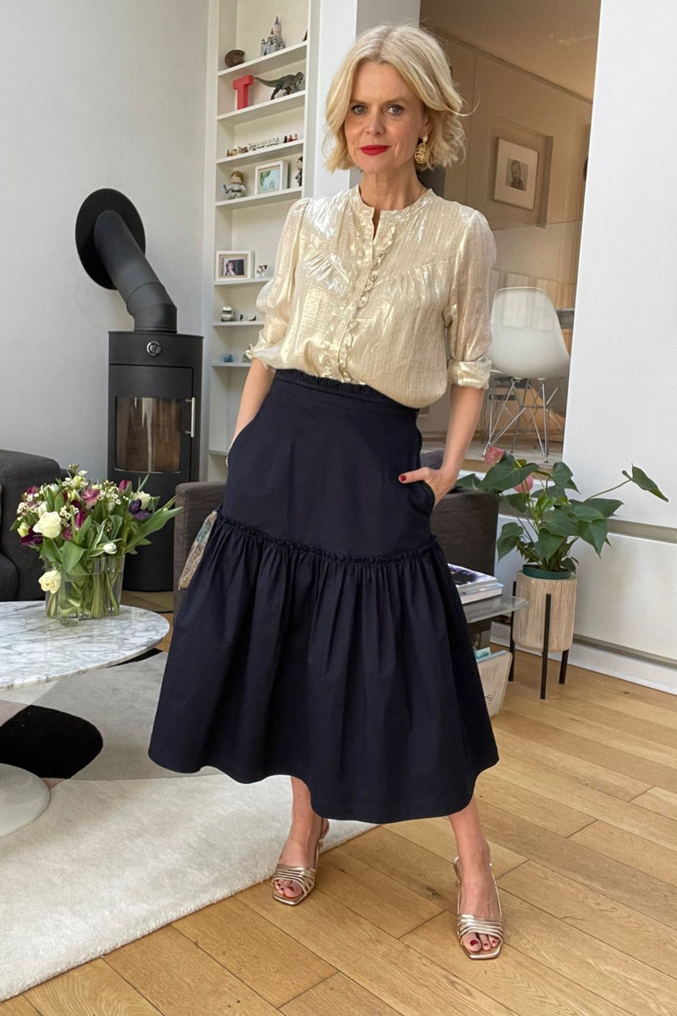 Saskia Statement Skirt - Navy