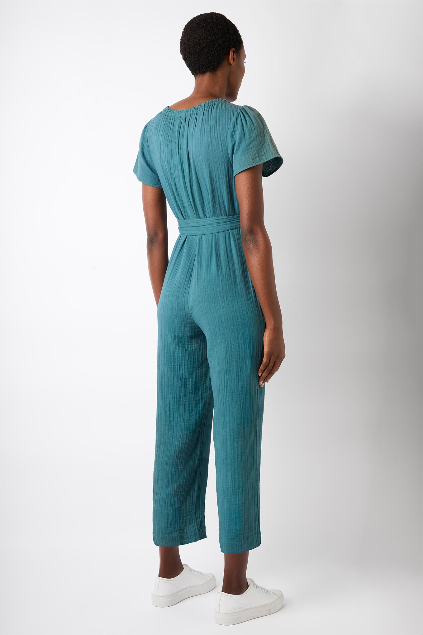 Naomi Double Gauze Jumpsuit - Petrol