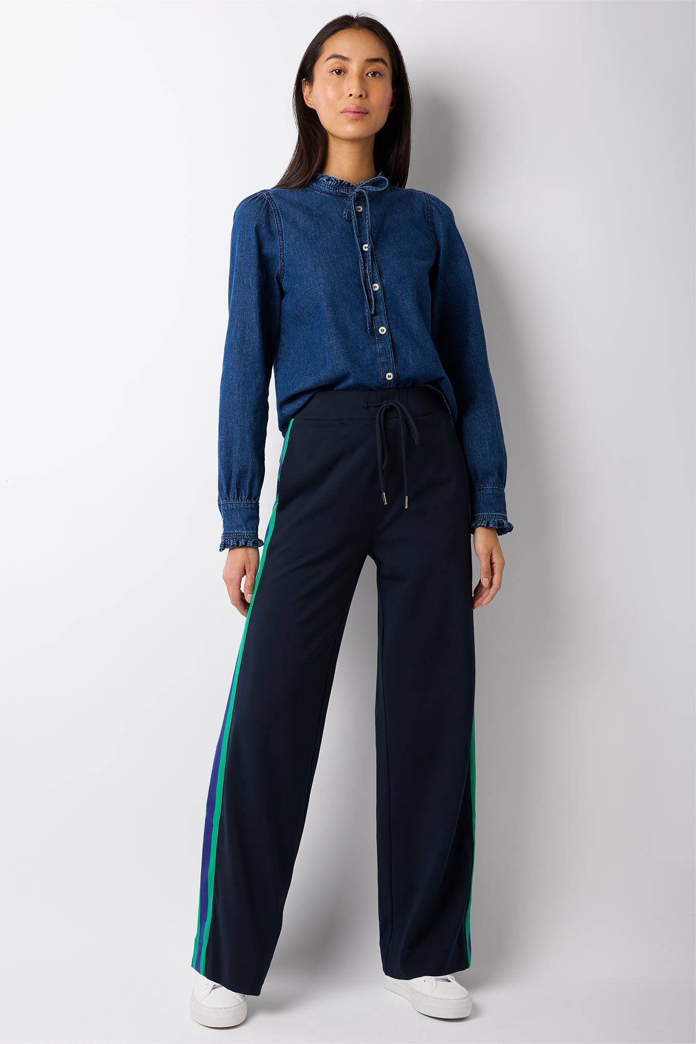 Penny Ponte Wide Leg Trouser - Navy