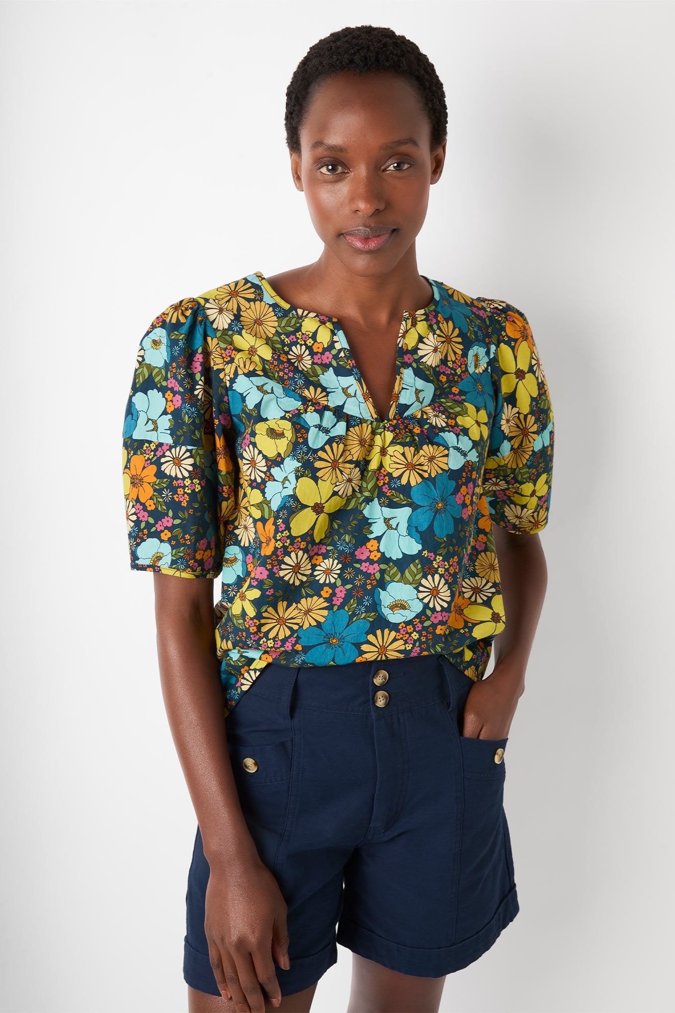 Roxanne Vintage Floral Top - Multi