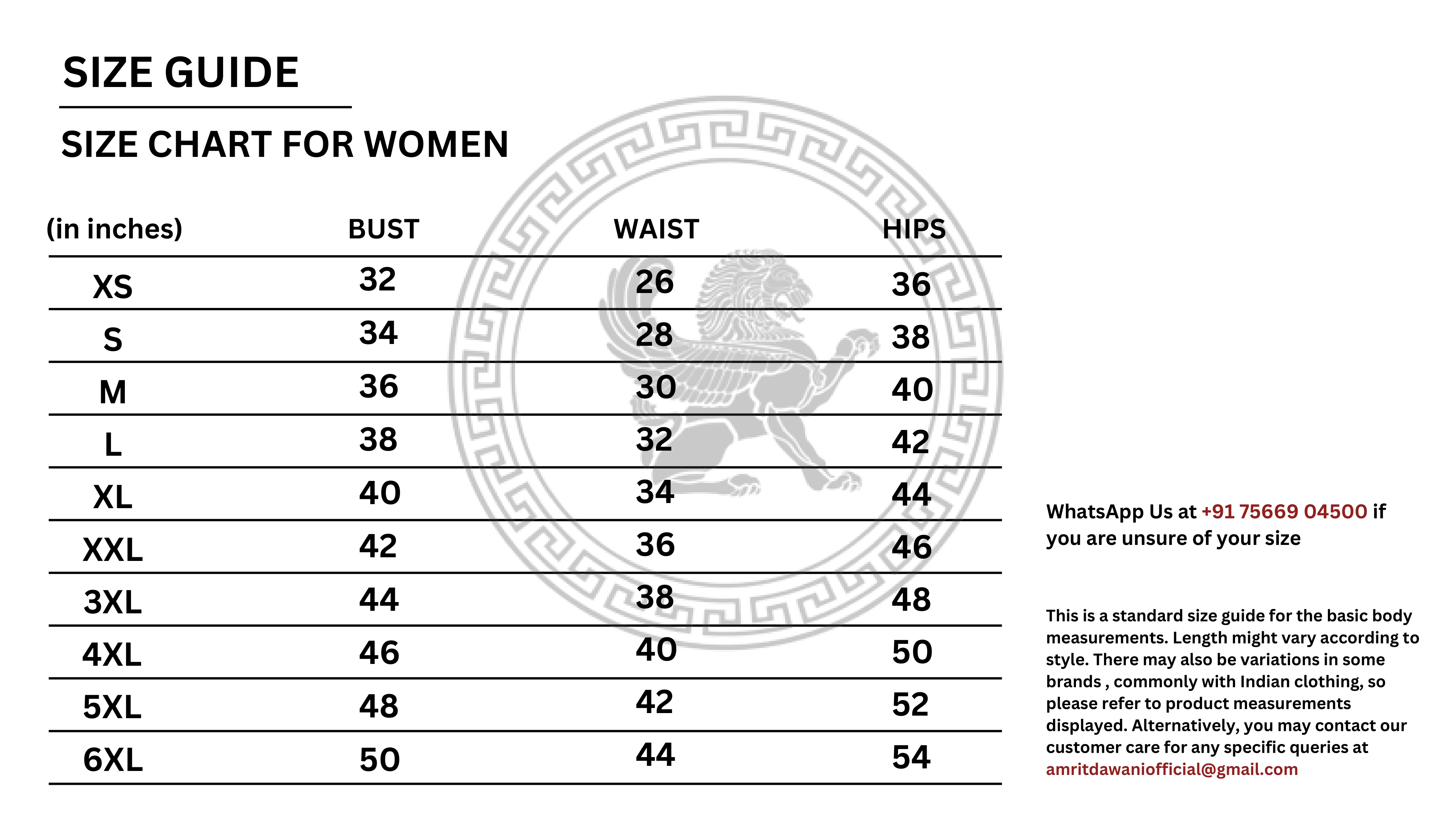 Size Guide Image