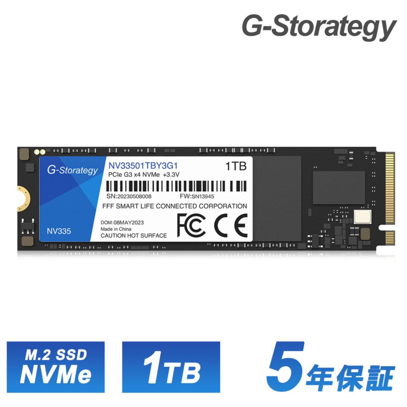 SSD 1TB m.2 PCIe Gen3×4 NVMe Type 2280 内蔵 3D TLC NAND G