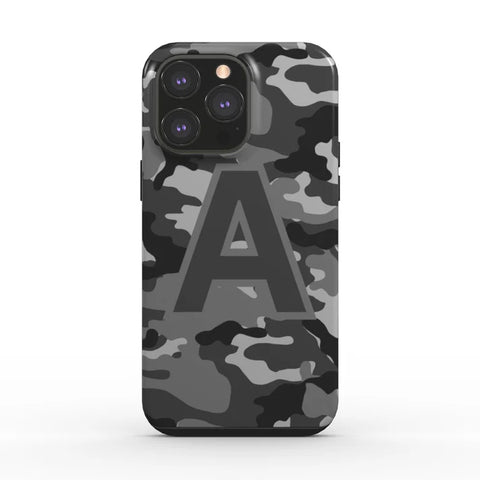Grey Urban Camouflage Personalised Phone Case