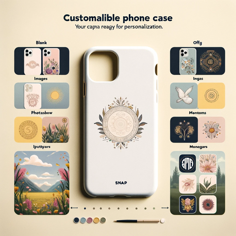 An image showcasing a snap phone case that can be personalized, emphasizing the uniqueness it brings to the user.