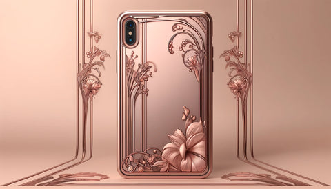Elegant Rose Gold Floral Case