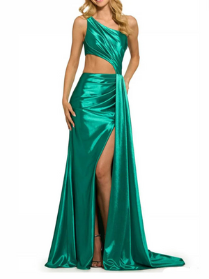 Wholesa Mermaid One Shoulder Evening Dress - CNTNZ Dresses Wholesale