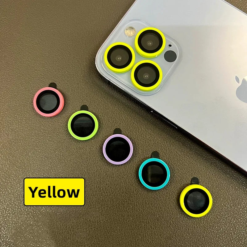 Luminous Lens Protector for iPhone 15 14 13 12 11 14 Pro Max Ceramic Camera Lens Protective Glass On iPhone 12 13 mini 14pro max