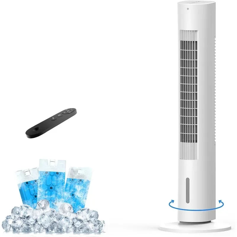 3-IN-1 Windowless Portable Air Conditioners, 35’’ Evaporative Air Cooler w/Remote, 7H Smart Timer & 70° Oscillating