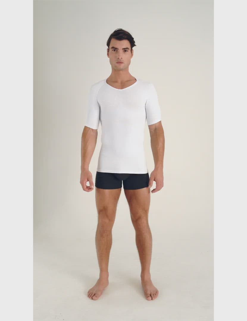 Slim Fit Cotton Compression V-Neck Undershirt – Rounderbum LLC