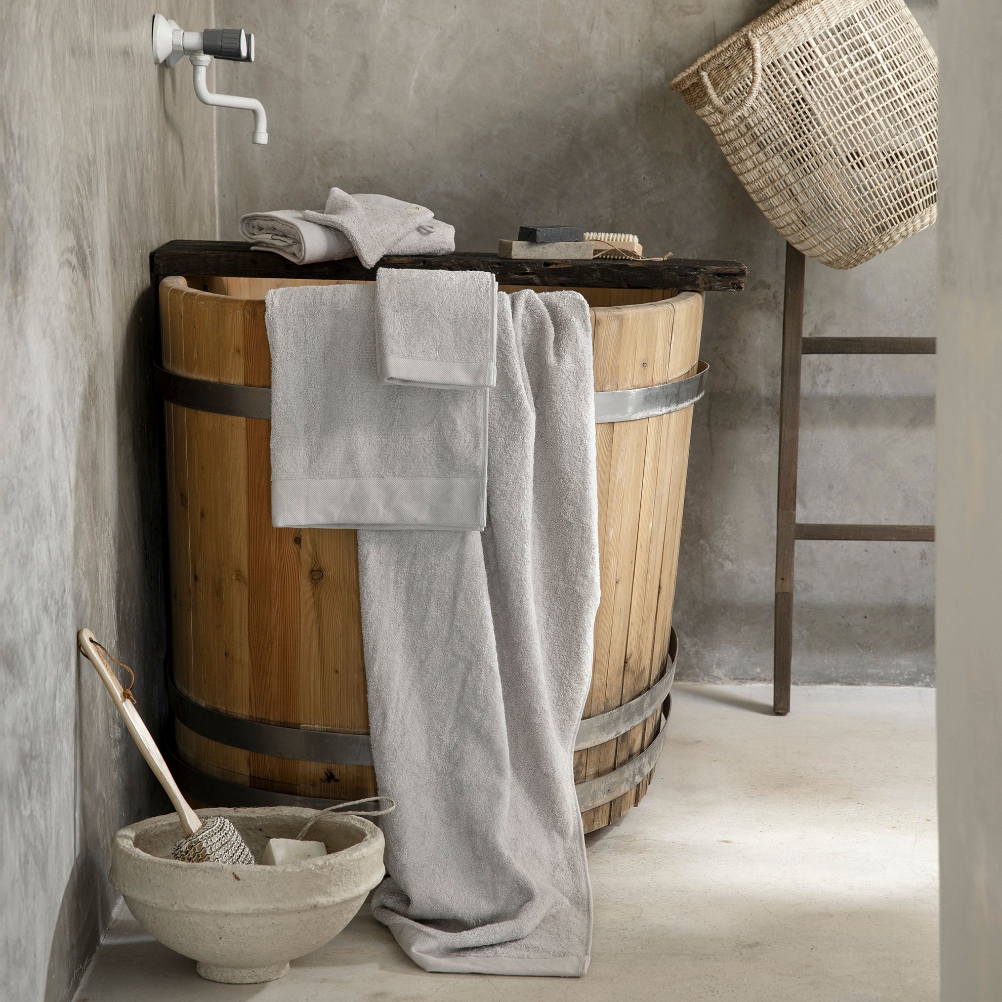 Handdoek 60x110 Remade Cotton - Donkerblauw - Effen - Gerecycled katoen