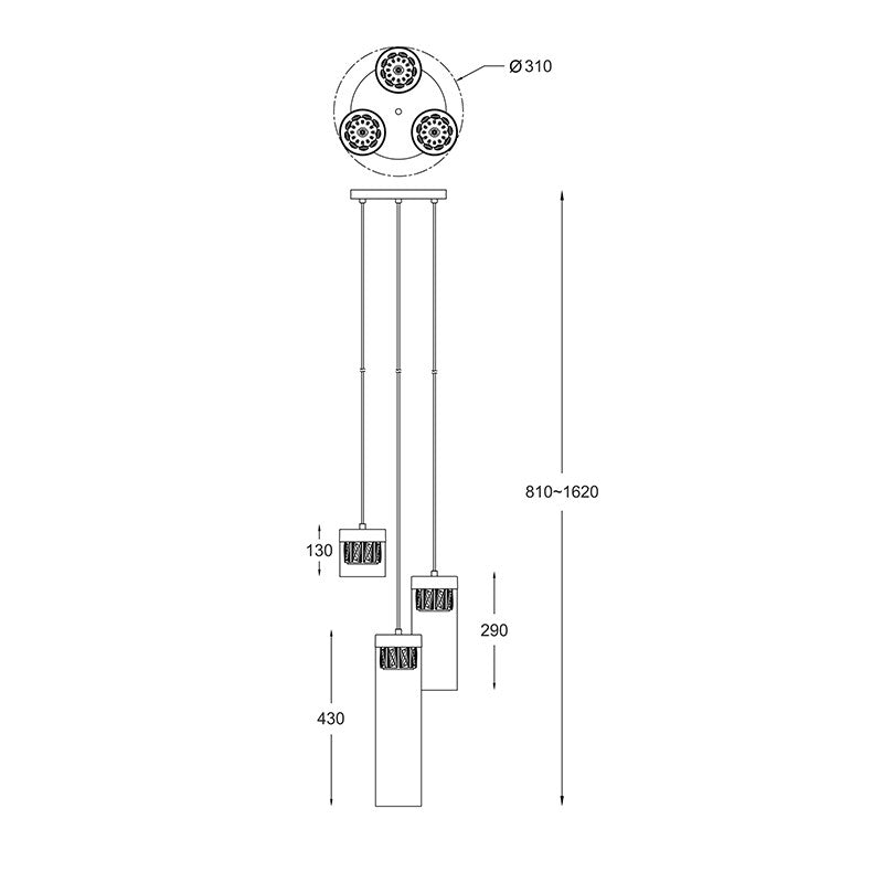 Люстра Zuma Line GEM P0389-03D-F4AC