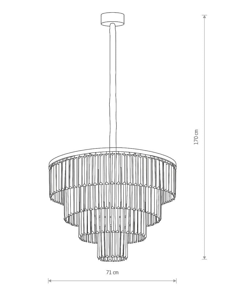 Люстра Nowodvorski 7614 CRISTAL BLACK L ZWIS PL