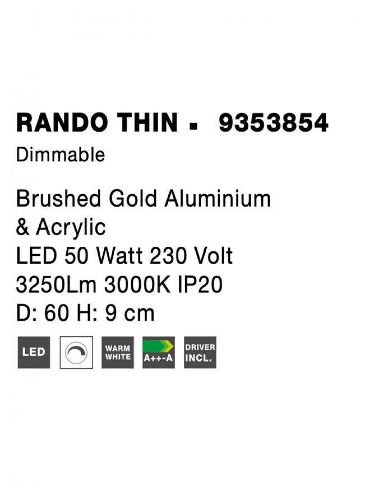 Стельовий світильник RANDO THIN Nova Luce 9353854