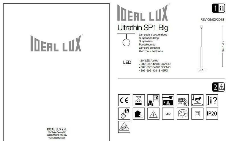 Люстра Ideal Lux ULTRATHIN 164878