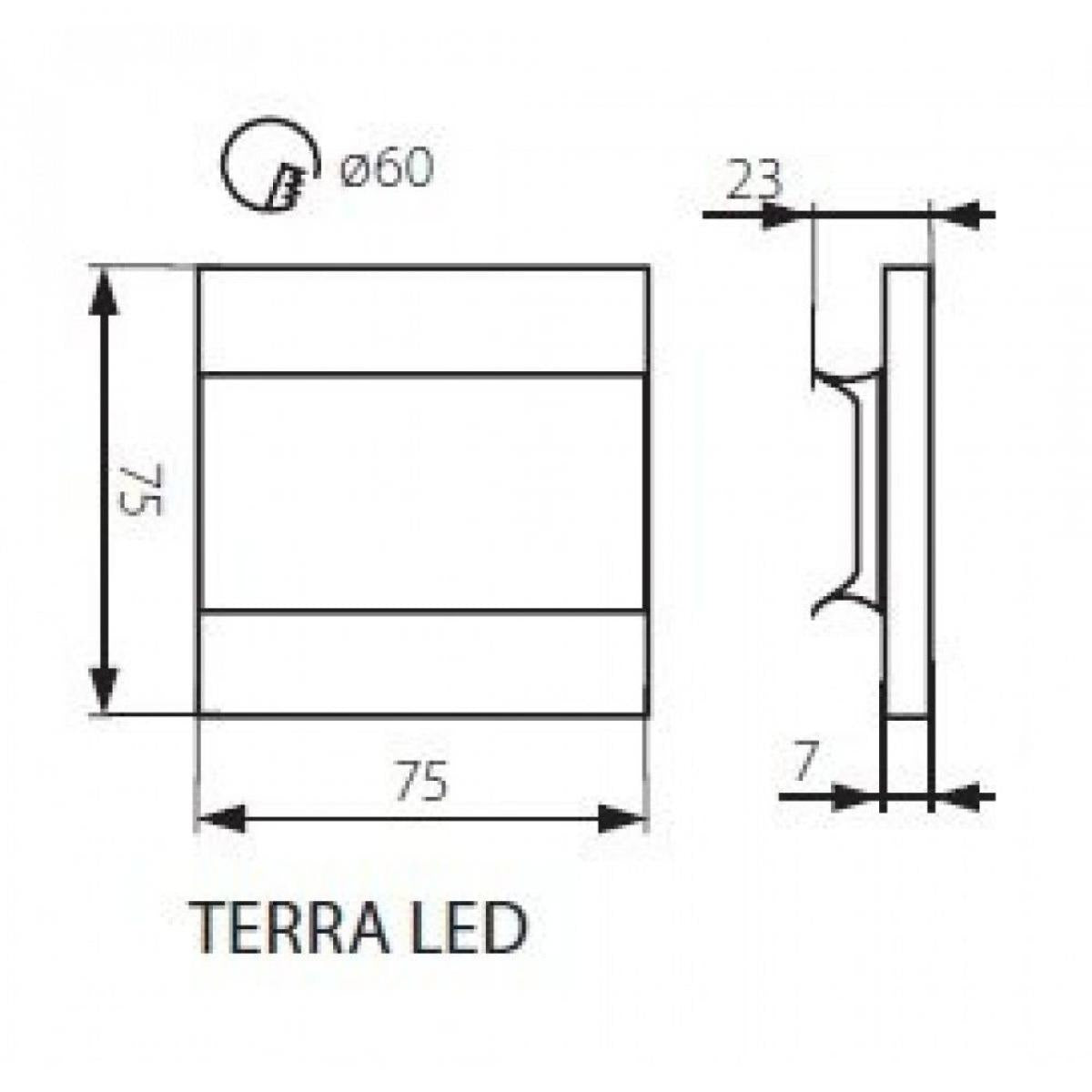 Світильник сходинковий TERRA LED WW KANLUX 23102