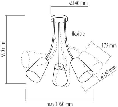 Люстра TK Lighting WIRE GRAY 2100