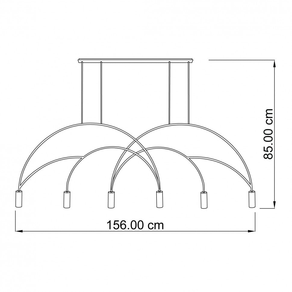 Люстра MOON 6l BK Imperium Light 1146190.05.05