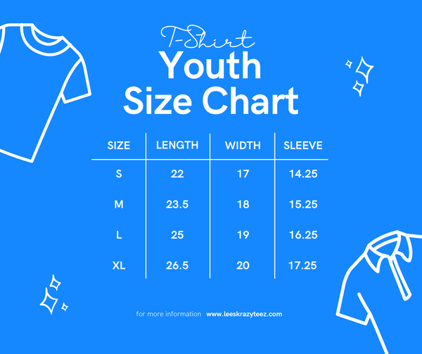 T-Shirt Youth Size Chart